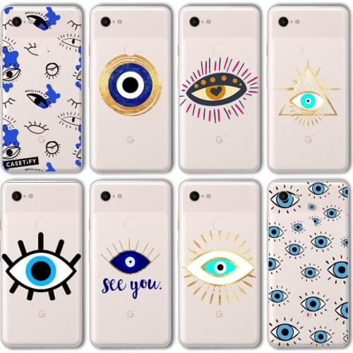 Ciciber Funda Case for Google Pixel 5 4 3 2 XL Luxury Demon Lucky Eye Fashion Soft Silicone for Google Pixel 4a 3a XL Coque TPU