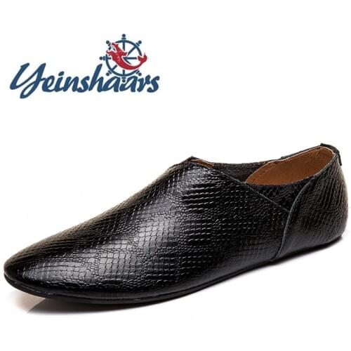 Formal Men Shoes Leather Loafers Men Business Casual Shoes Male Comfortable Summer Shoes Flat Designer Shoes Crocodile Pattern