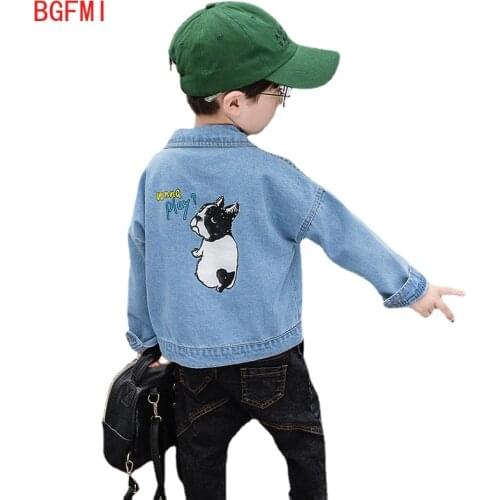 1-5 Years Old Cute Toddler Boys Girls Denim Jacket Kids Clothes Spring Autumn 2021 Children Collar Coat Jaqueta Jeans Infantil