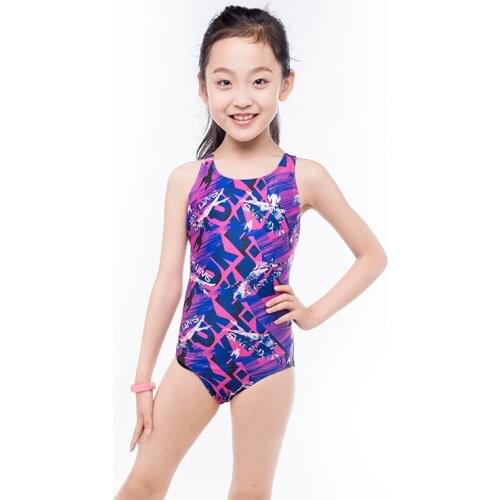 Children swimwear girl conjoined triangle swimsuit girl professional competition class training girl student swimming cloth