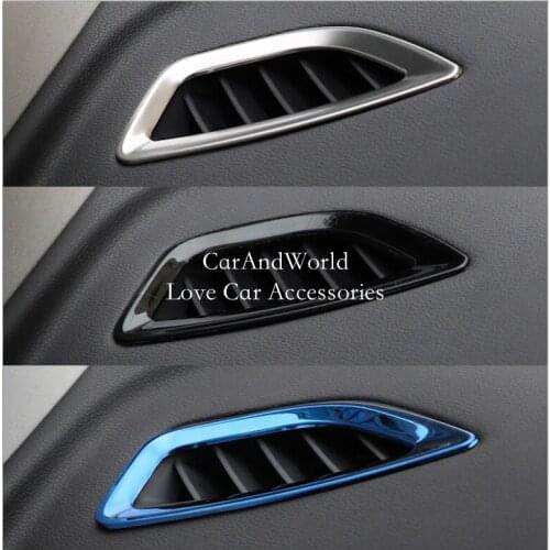 For Changan cs35 plus 2018 2019 2020 Interior Air Condition Outlet Vent Console Panel Cover Stainless Steel Trim Car Accessories