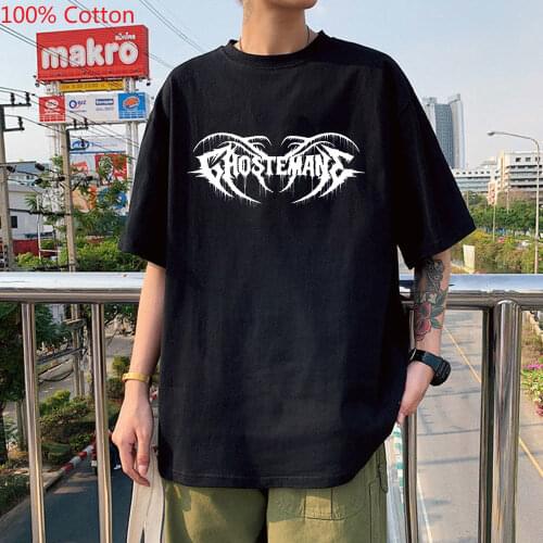 Metal Rap Style Mercury Retrograde Image Printed Ghostemane T Shirt Tees Black White Short Sleeve Oversized Cotton T-shirt Tops