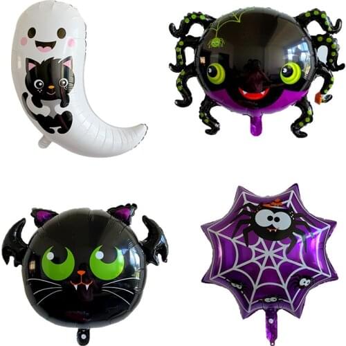 Halloween Pumpkin Ghost Balloons Halloween Decorations Spider Foil Balloons Inflatable Toys Bat Globos Halloween Party Supplies