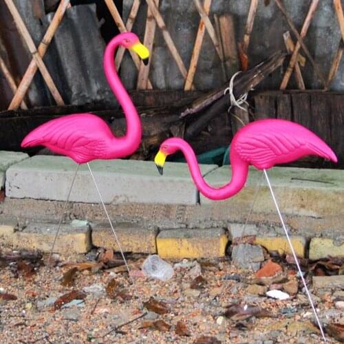 Flamingo Artificial Feather Bird Animal Yard Garden Lawn Art Ornaments Decor