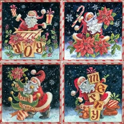 EverShine 5D DIY Diamond Embroidery Christmas Picture Rhinestones Diamond Painting Santa Claus Cross Stitch Cartoon Mosaic Kits
