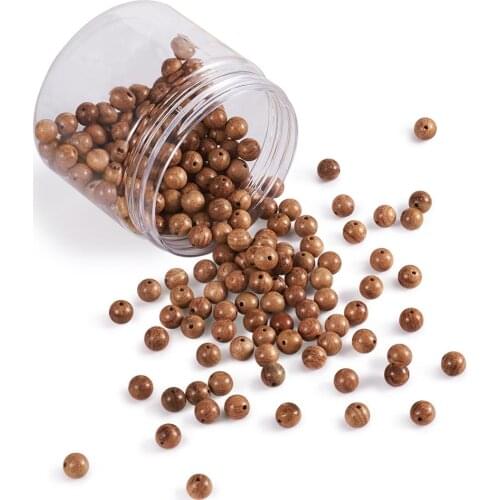 1Box 6mm 8mm Natural Ball Wood Spacer Beads Round Waxed Wooden Loose Beads Undyed For Bracelet Necklace DIY Jewelry Making