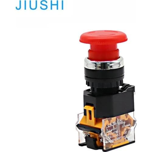 LA38-11ZS 22mm Latching push button switch red emergency stop mushroom head 1NO 1NC