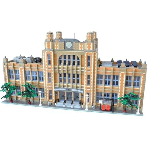 MOC Modular School Building Blocks Mini school model brick house model puzzle DIY Kids Childrens Toys Gifts 14412pcs