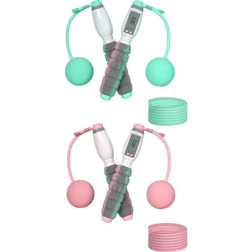 Exerciser Equipments Gym Training Ropeless Jump Rope with Digital Calories Counter Fitness Cordless Weight Jumping Skipping Rope