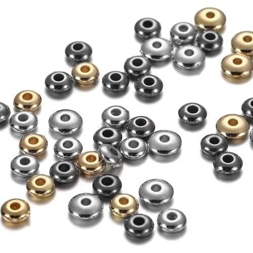 200-400Pcs/lot CCB Flat Round Bead Wheel Loose Spacer Acrylic Beads For DIY Necklace Jewelry Making Accessories Supplies