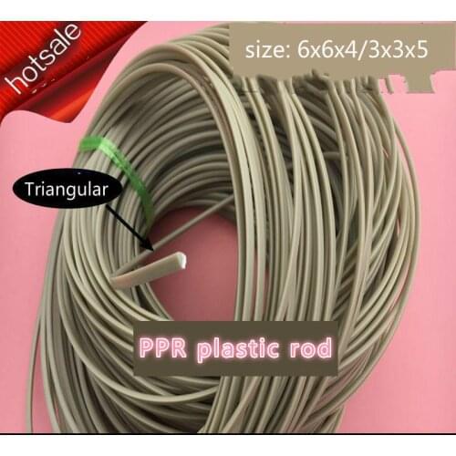 Polypropylene PPR Triangular Electrode plastic welding rod Gray White 3x3x5 4x4x6 bumper welding Plastic Bumper Welding