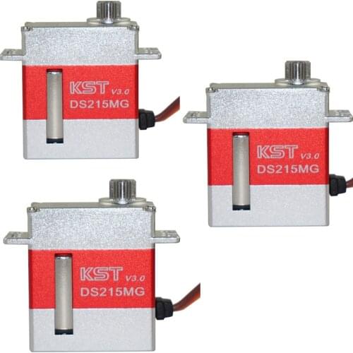 3PCS KST DS215MG Digital V3.0 Version Coreless Swashplate CCPM/Rudder HV Servo For 380 450 480 500 RC Helicopter