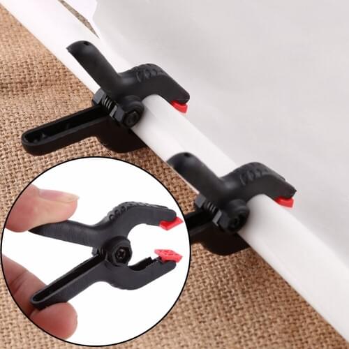 New 6pcs Photo Studio Nylon Clip Wide Opening Spring Clamp For Photography Backdrop Background Stand Clamps Camera Accessories