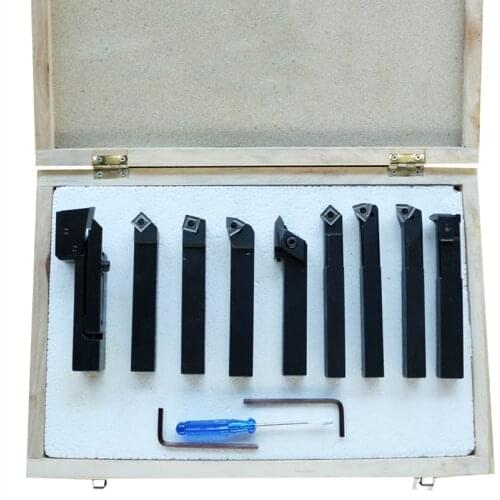 1PC 12MM Indexable Hard Alloy Turning Tool Lathe Tool Kits Cutter Cutting Tools With Wooden Case