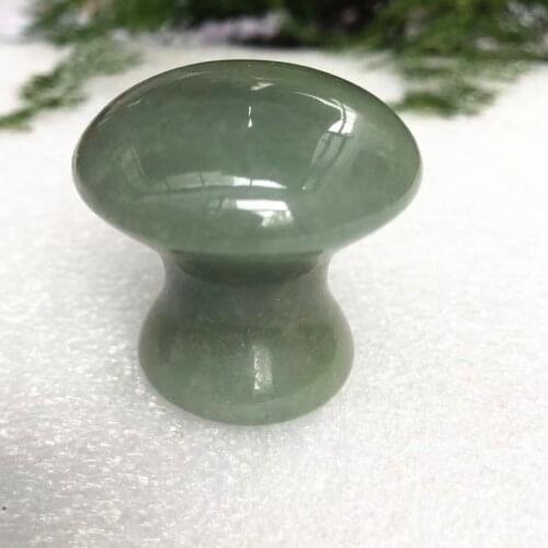 1pc 55-60gQuartz Mushroom Massage Stone Crystal Jade GUASHA Facial Body Foot Thin Anti-wrinkle Relaxation Beauty Health Care