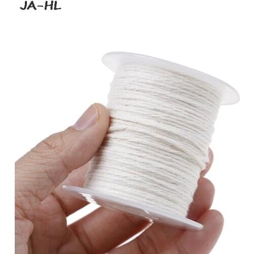 1 Pc Beige Cotton Braid Candle Wick Core Spool Non-smoke DIY Oil Lamps 61m Candles Supplies