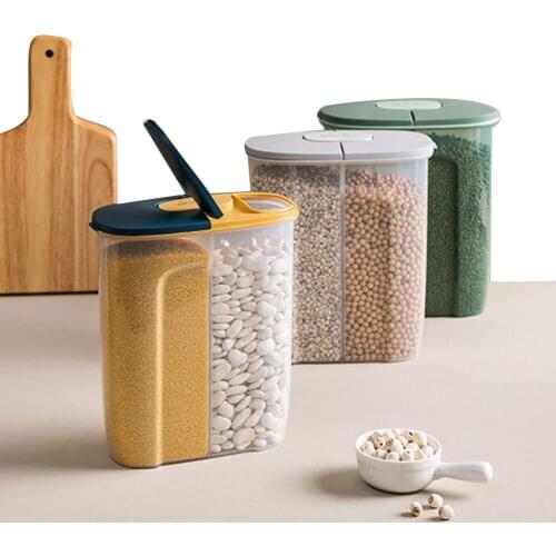 1pc 2500ML Food Storage Container Transparent Sealed Cans with Lid Kitchen Preservation Tank