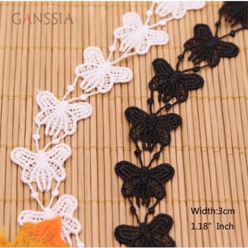 1yard Width:3cm Butterfly Lace DIY Neckline Laces Trim for Scrapbooking Curtain Clothing Sewing Accessories(ss-2390)