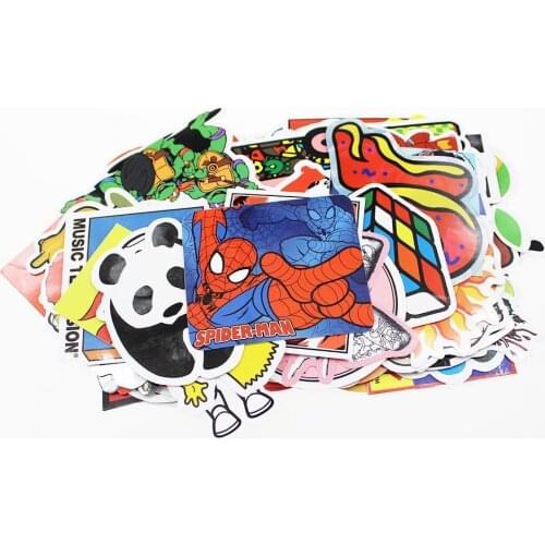 100 Pieces Do Not Repeat PVC Waterproof Fun Name Sticker Toys The Luggage Fashion Laptop Stickers Handbag Decoration Stickers