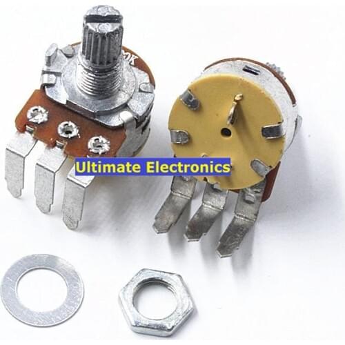 2pcs Potentiometer 148 type with switch B500K lamp dimming switch Speed potentiometer Bent feet