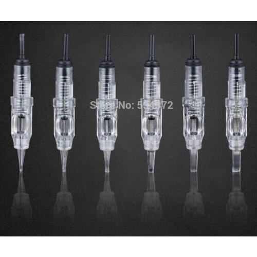 30pcs/lot Tattoo akeup Needles Disposable Sterilized Permanent Makeup Cartridge Needles Tips For Eyebrow Lip Tattoo