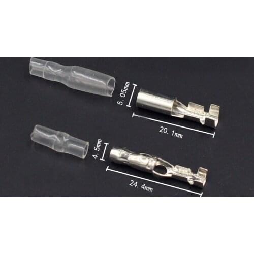 4.5mm diameter male and female connector terminals of male warhead with sheath automobile wire to connector cold pressing plug-i