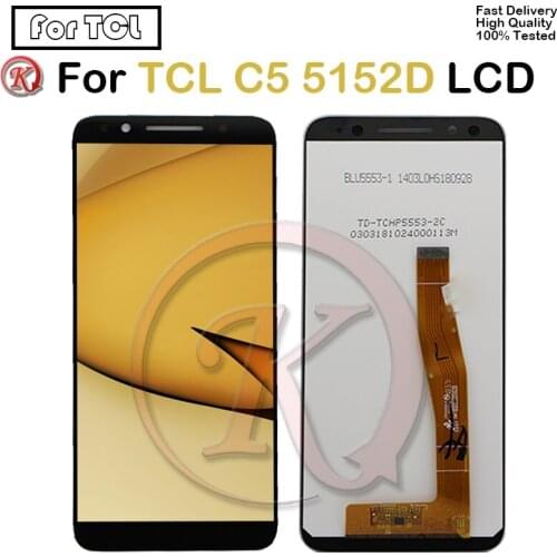 5.5inch For TCL C5 5152D LCD Display Touch Panel Screen No Frame Digitizer Replacment For tcl c5 5152d lcd display