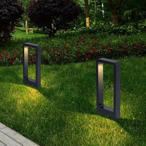 6PCS 15W LED Garden Lawn Lamp Modern Aluminum Pillar Light Outdoor Courtyard villa landscape lawn bollards light