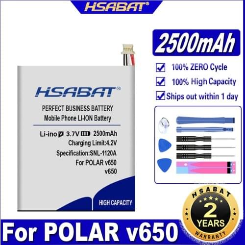 HSABAT v650 2500mAh Battery for POLAR v650 internal lithium Batteries