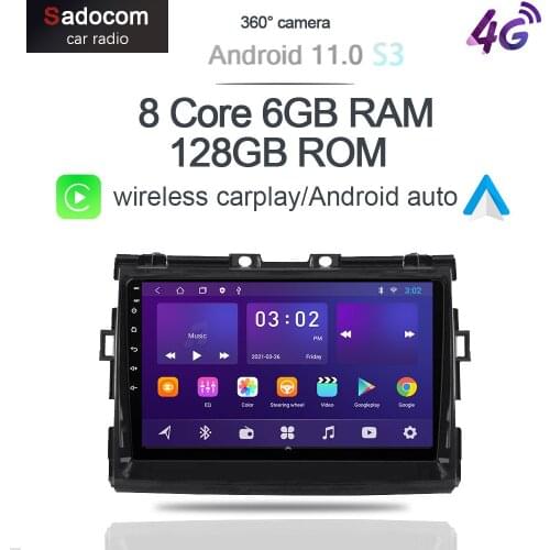 360 Panoramic Carplay IPS 6G+128G Android 10.0 Car DVD Player GPS WIFI Bluetooth 5 RDS Radio For Toyota Previa 2013 - 2017 2018