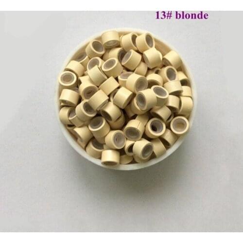 FREE SHIPPING 500pcs/lot 4.5*2.5*3 mm Aluminium Silicone Lined Micro Rings/Links/Beads for Feather Human Hair Extensions