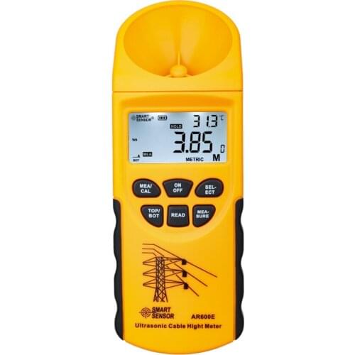 Digital LCD Ultrasonic Cable Height Meter Handheld Height Cable Tester Measuring the Height of Overhead Cables 3-23m
