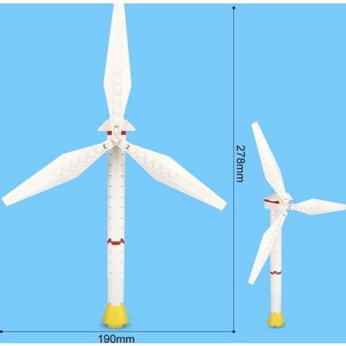 City creator series wind power generation mini windmill Wind Turbine DIY farm Accessories Building Blocks Bricks Toys Gifts