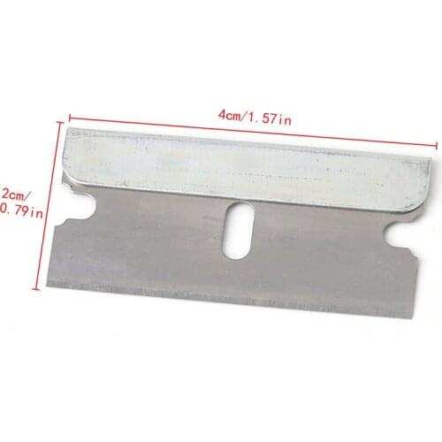 Length 1.57\\\'\\\'inch Sharply Ceramic Glass Oven Window Tinting Razor Scraper Stainless Steel Blades
