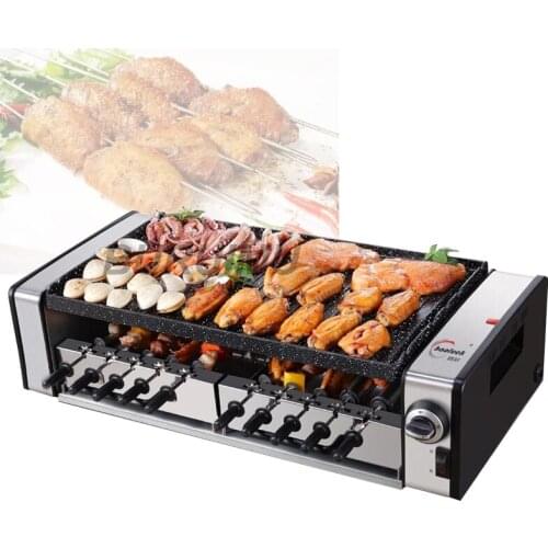Household No-Smoke Barbecue Pits Korean Commercial Automatic Electric Barbecue Machine Non-Stick Electric Grills