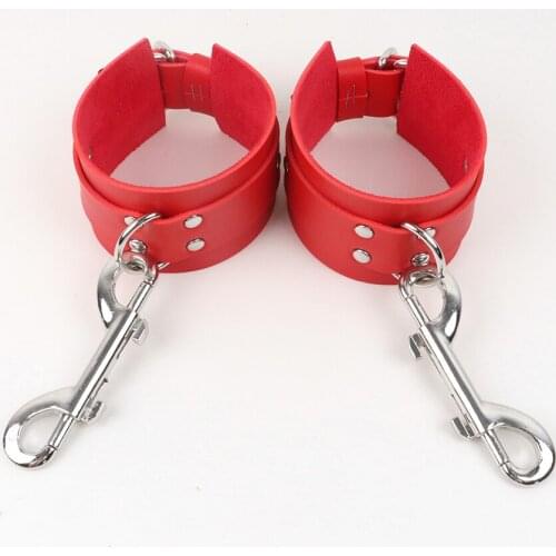 2021 Hot Sexy Adult PU Leather Handcuffs Ankle Cuff Bdsm Bondage Restraint Equipment Sex Toys for Couples 18+ Erotic Accessories