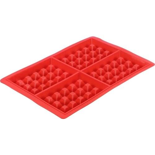 DIY Waffle Mold Model Nonstick Kitchen Cake Making Accessories Hot Baking Tool Heart-shape 4-square Waffle Mold 1pcs