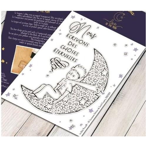 French /Boy/moon Transparent Clear Silicone Stamp/Seal for DIY scrapbooking/photo album Decorative clear stamp A0411