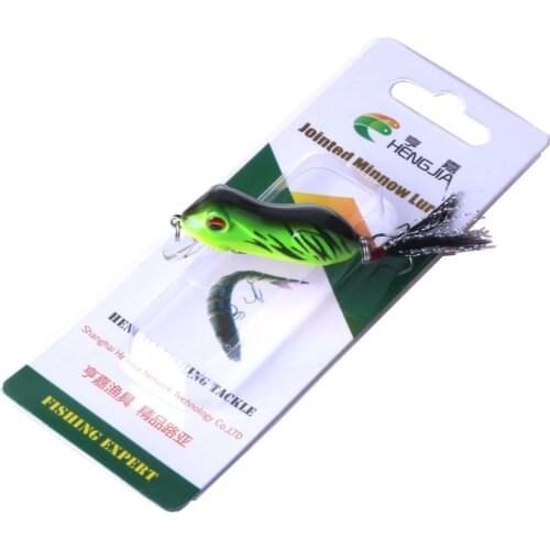HENGJIA 1pc 5cm 6g Isca Artificial Hard Frog Fishing Lures Floating Fishing Wobblers Topwater CrankBait Carp Fishing Pesca