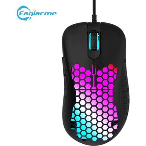 Eagiacme Newest Gaming Mouse USB Wired Gamer Mouse With RGB Backlight Adjustable 2400 Dpi Mouse Mice