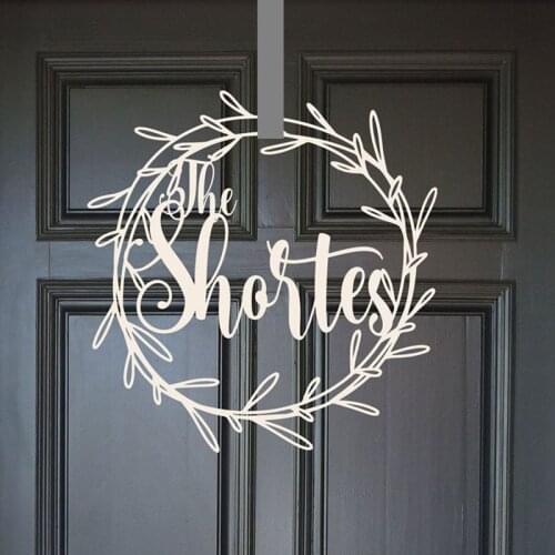 Custom Name Sign， Farmhouse Door Wreath Sign, Door Sign, Family Name Sign, Entry Decoration, Personalized wood ornament