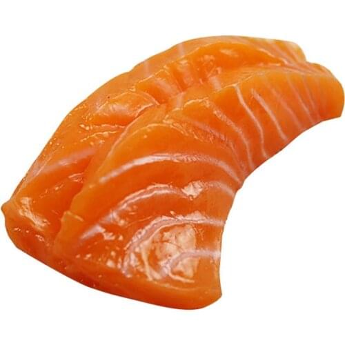1PC Artificial Food Realistic Salmon Fillet Simulated Sushi Food Prop For Restaurant Fake Food Model Photography Props Decor