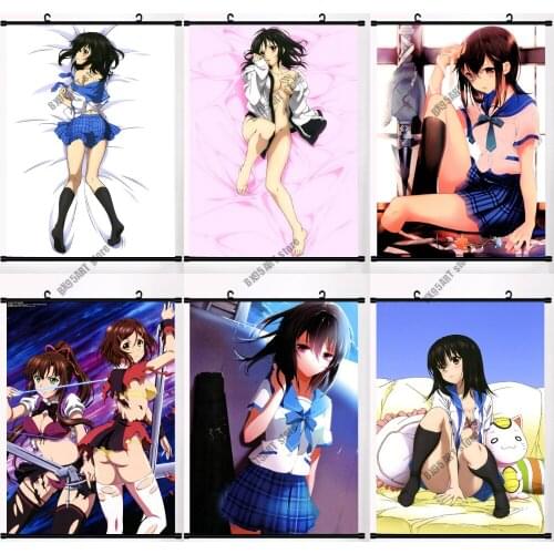 Canvas Painting Anime Strike The Blood Asagi Aiba Wall Art Nordic Posters and Prints Pictures for Living Kids Home Decoration