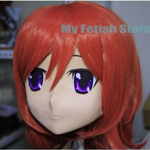 KM82514) Super Quality Handmade Female Resin Full Head Mask Cosplay Japanese Anime Role Kigurumi Mask Handemade Crossdresser