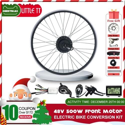Electric Bicycle Bike Conversion Kit 48V 500W Front Hub motor Wheel with Display For Ebike Conversion Kit Bicycle 16-29in700C