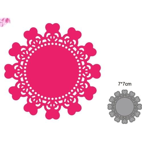 Circular love hollowed out making scrapbook mold metal process metal cutting mold greeting card Handmade NEW 2021