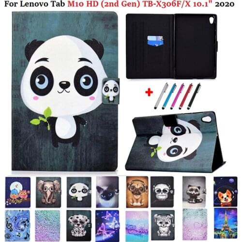 Cover For Funda Lenovo Tab M10 HD Case TB-X306F TB-X306X Tablet Folding Magnetic Cover For Lenovo Tab M10 HD Gen 2 Case Kids Pen