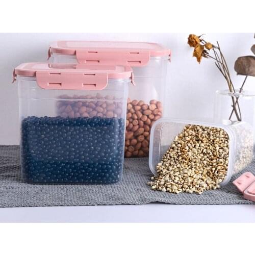 Kitchen Food Storage Box Home Supplies Plastic Organizer Grains Transparent Simply Storage Container