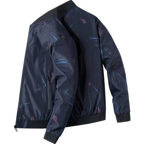 Mens V-neck Windbreaker Jacket Print Flower Pattern Streewear Jackets Man Black Hip Hop Bomber Jacket Men Fashion Outerwear 5XL