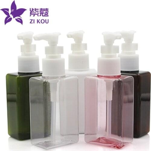 Hot-selling 1 pcs free shipping 100ml PETG bottle with lotion pump with clamp shampoo pump for personal care emulsion bottle